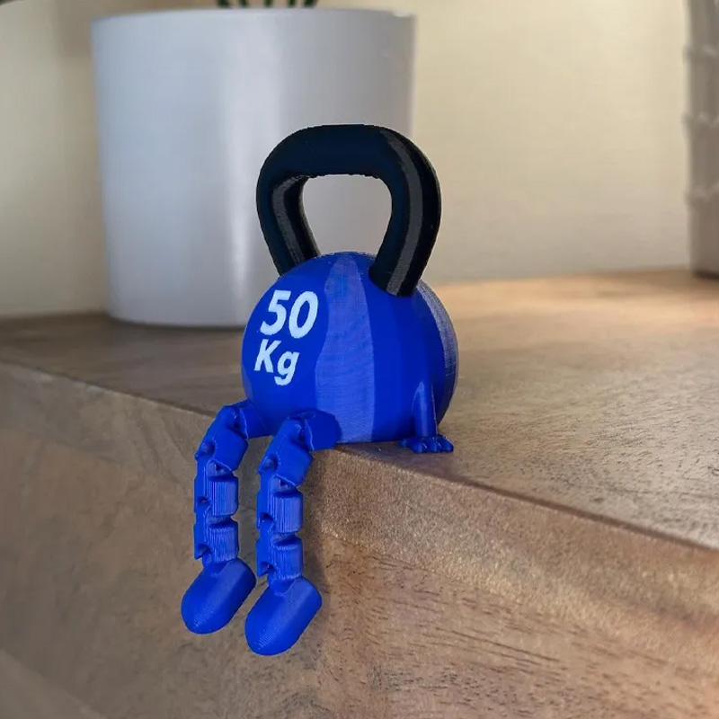 Personalized Gym Desk Decor Creative 3D Printed Bell Decorations Kettle Fun Buddy Gym Gift for Weightlifting and Fitness Lovers