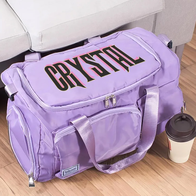 Personalized Duffle Bag Name Gym Bag with Shoulder Strap Multiple Compartments Birthday Christmas Gift for Fitness Lovers