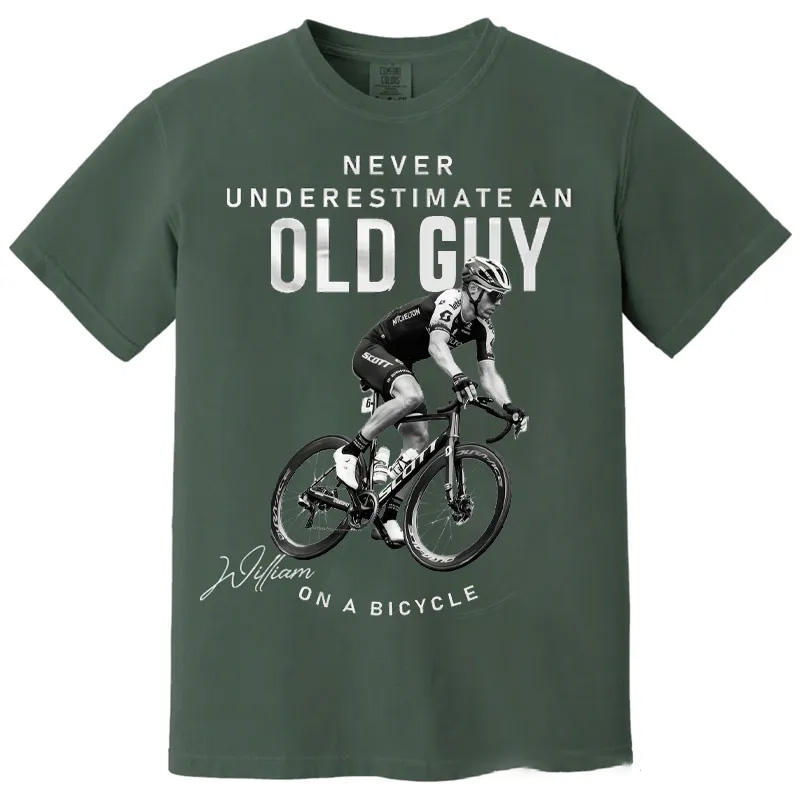Personalized Cycling Classic T-shirt Photo Customed Mountaineer Gift Mountain Bike T-shirt Outdoors Graphic Tee