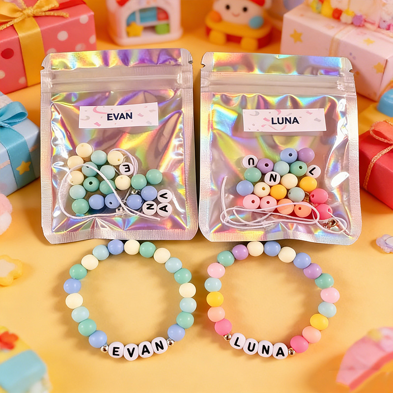 Personalized Name Bracelet DIY Friendship Bracelet Kit Birthday Party Favor Custom Letter Bracelets  Make Your Own Friendship Bracelets gift for boy and girl 