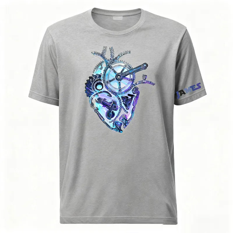 Personalized Classic Tshirt Cycling Short Sleeve Unisex T Shirt Anatomical Cycling Heart for Biker Cyclist