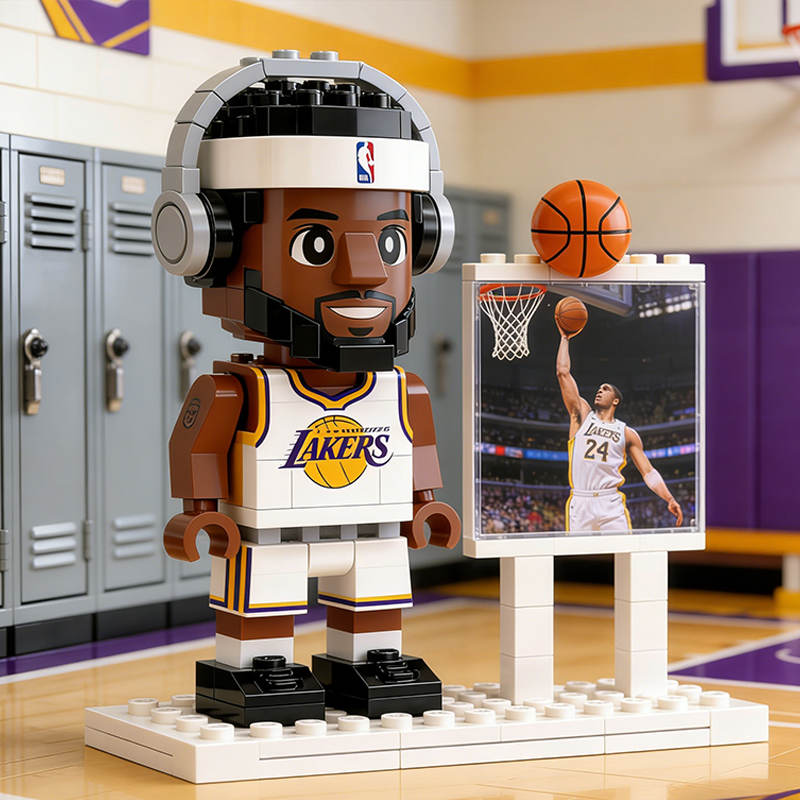 Personalized Custom Basketball Player Brick Figure & Photo Display – Personalized Sports Collectible