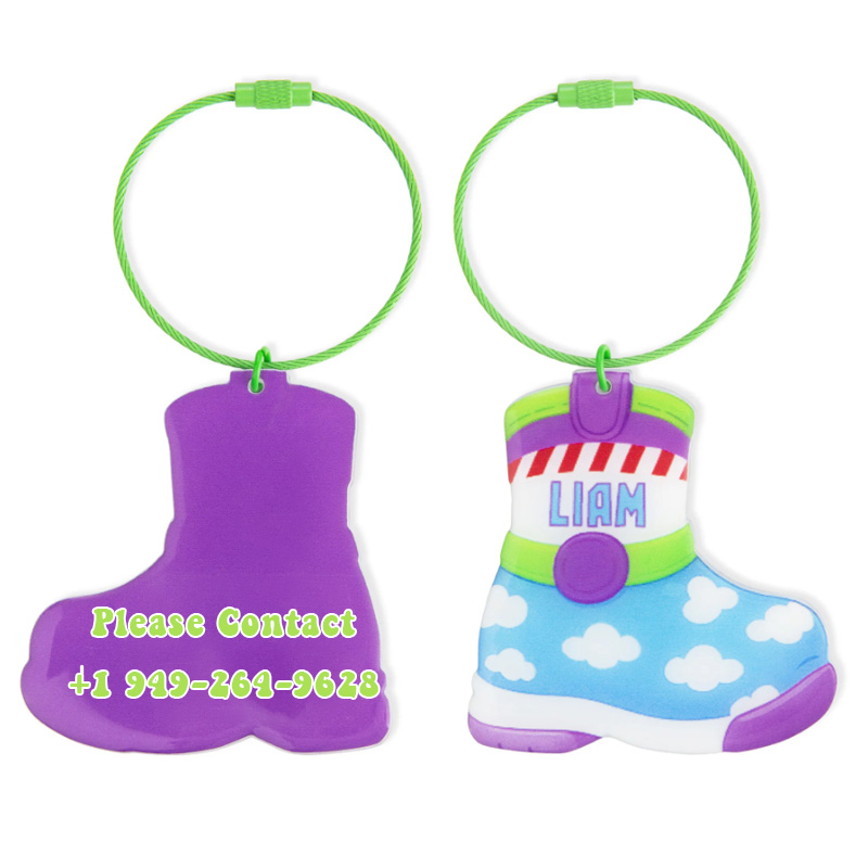 Personalized Sheriff Space Patrol Bag Backpack Tag Emergency Contact Keychain with Name and Text Back to School Gift for Boys Girls for Geek Lovers