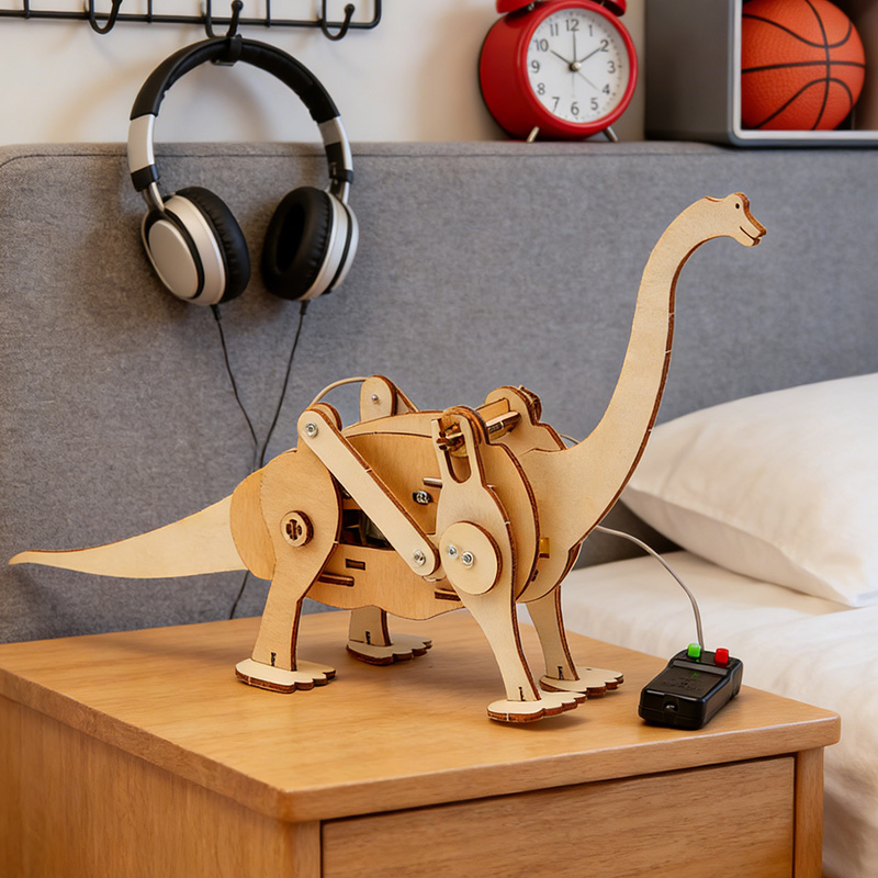 Personized  DIY Kit Dinosaur T-Rex Robot  Educational STEM Toy for Kids gift Fun Science Crafts Toy Boy Girl Gift For Kids Modern Nursery Bedroom Decor 