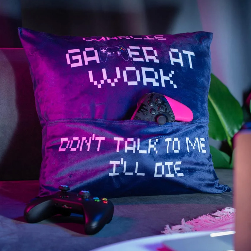 Personalized Gamer Pocket Cushion Cover for Gaming Enthusiasts for Geek Lover