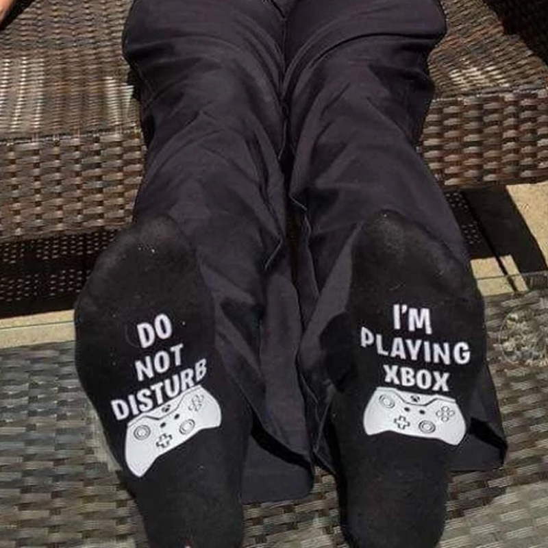 Personalized Gaming Socks Name Do Not Disturb Gamer Gift Lucky Geek Socks Funny Socks for Geek Lover