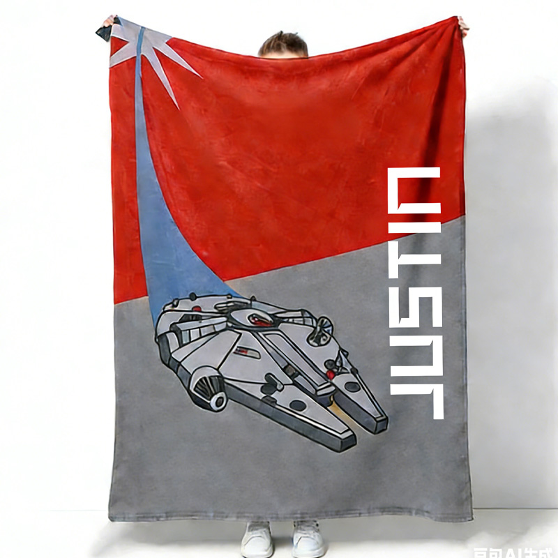 Personalized Robot Housewarming Blanket with Custom Name Throw Blanket for Geek Lover