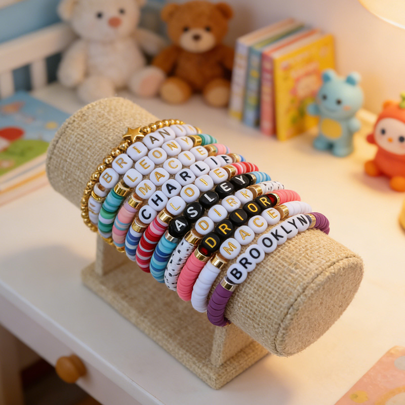 Personalized Kid’s Bracelet Custom Child Bracelet Custom Name Gift for Kids Jewelry for Toddlers Bracelet Stretchy Bead Bracelets gift for boy and girl