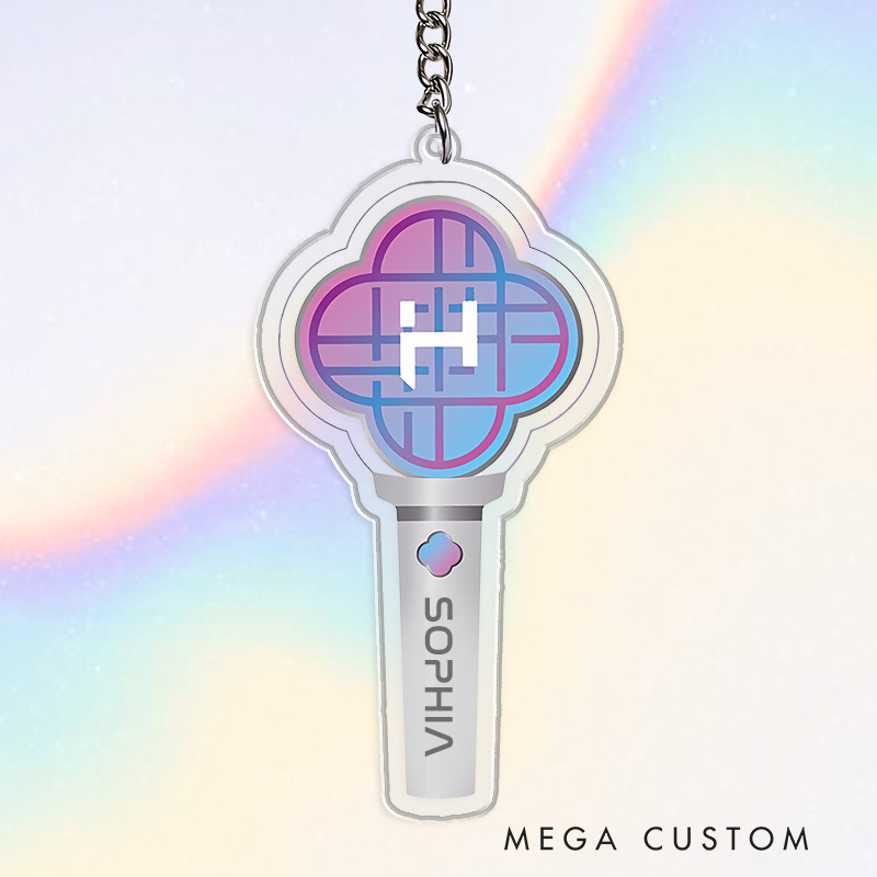 Personalized Lightstick Acrylic Keychain Anime Kpop Movie Key Chain Cartoon Comic Key Ring for Anime Idol Group Lovers