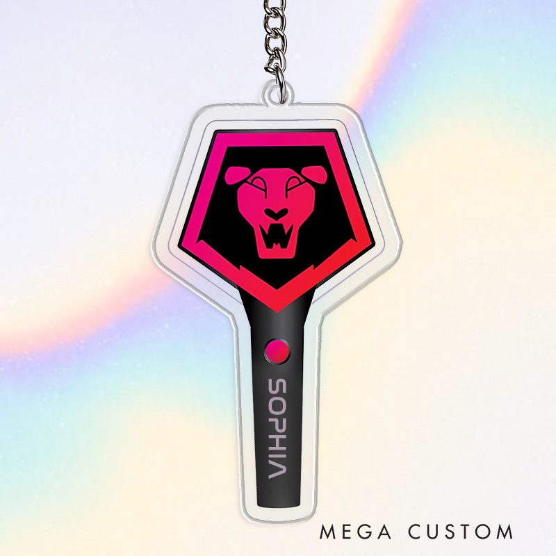 Personalized Boys Lightstick Acrylic Keychain Anime Kpop Movie Key Chain Cartoon Comic Key Ring for Anime Idol Group Lovers