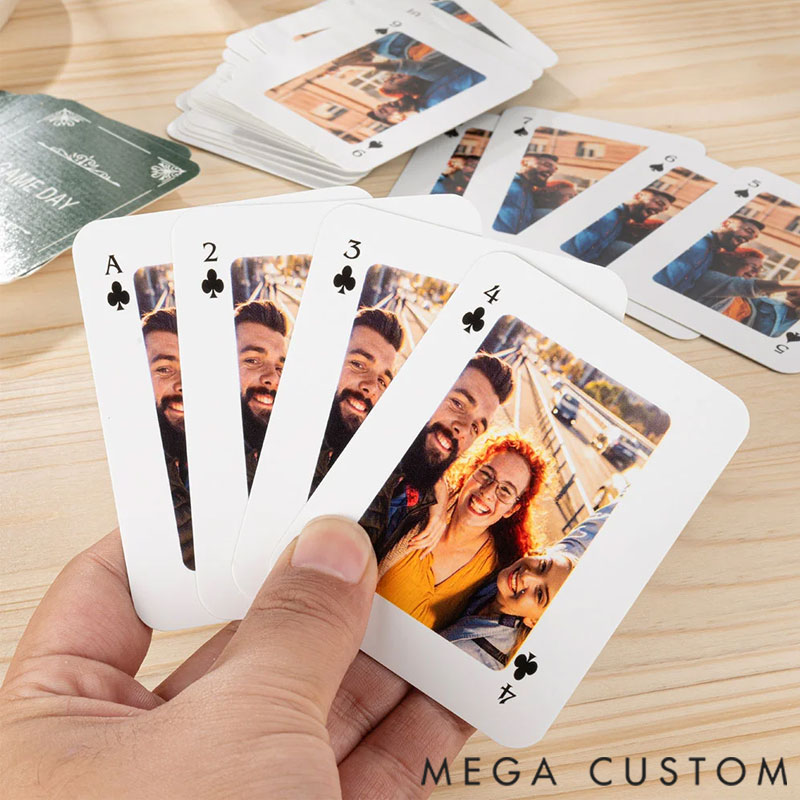 Personalized 54 Pcs Photo Deck Board Game Cards Family Birthday Party Gift