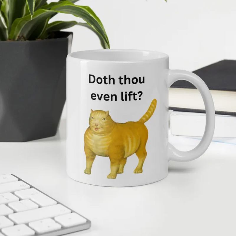 Personalized Funny Cat Gym Mug Gym Motivation Do You Even Lift Bro Gift Fitness Enthusiast Gift for Gym Lover