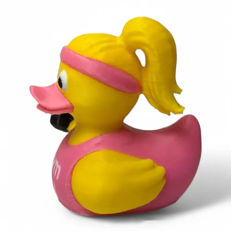 Personalized 3D Printed Gym Girl Duck Desk Decor Birthday Hilarious Fitness Gift for Friends Gym Rat Gym Lovers