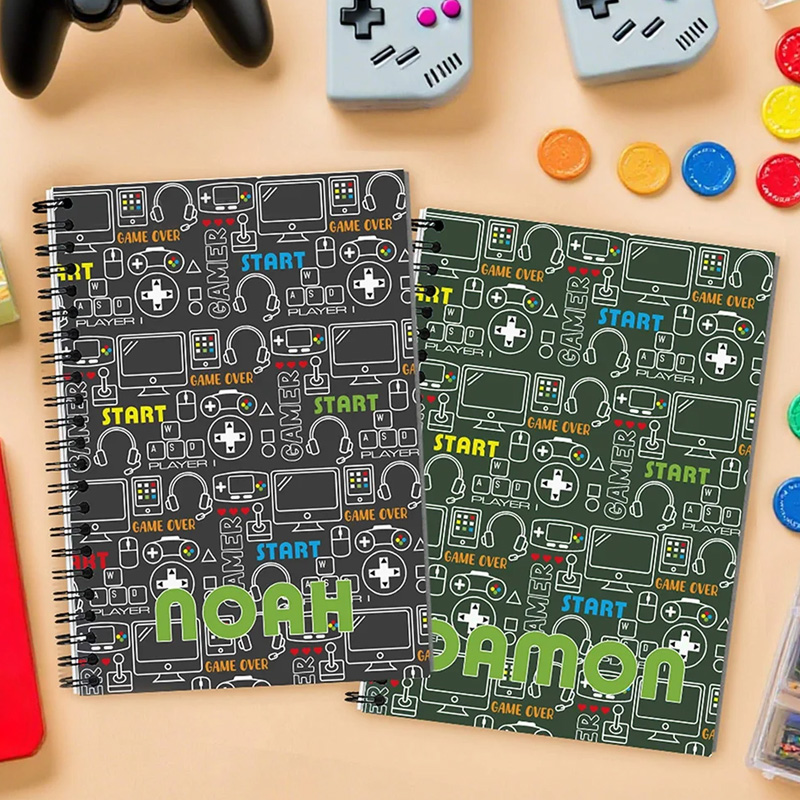 Personalized Game Pattern Notebook Colorful Circuit Board Design Engineer Electrician for Gamer Geek Lover