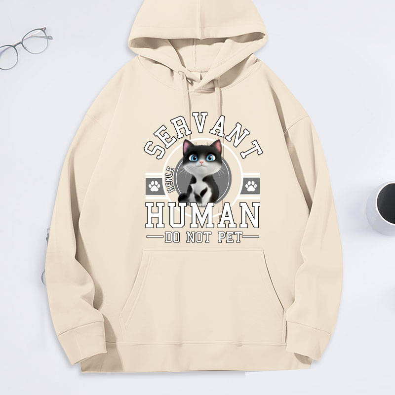 Personalized Cat Lover Human Servant Cartoon Hoodies