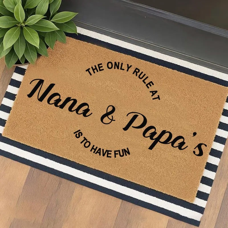 Personalized Grandparents Doormat Nana and Papa's House Gift for Grandma Grandparents Gift Nana Gift Papa Gift Grandparents Birthday Gifts Ideas