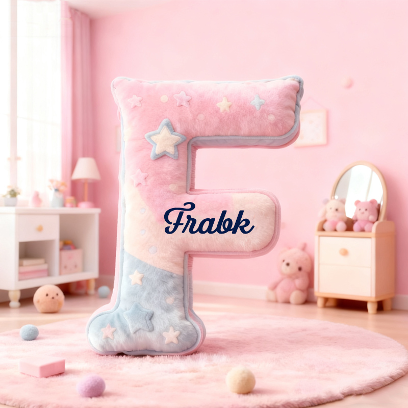 Personalized Cute Macaron Alphabet Throw Pillow Graphic 3D Print Dessert Letter Pillow with Name for Kids Girl Boy Baker Christmas Gifts Loving Room Decor