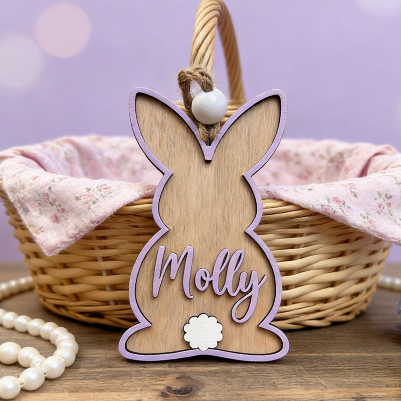 Personalized 3D Easter Tag Custom Easter Basket Tag Personalized Easter Tag Easter Bunny Name Tag Easter Place Card Spring Name Tag Easter Child Gift 