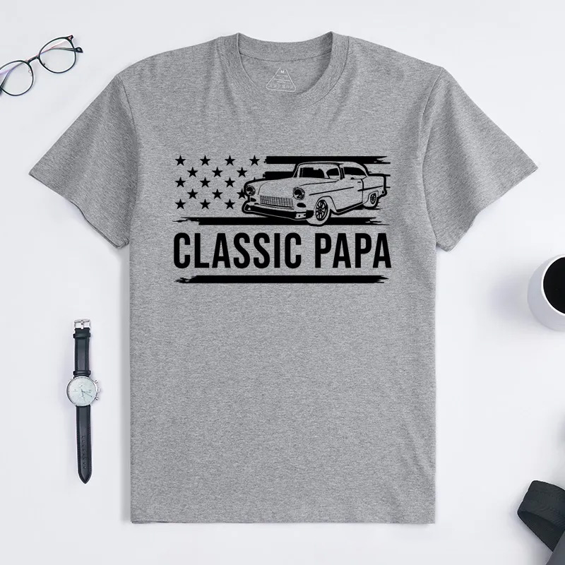 Personalized Grandpa T-Shirt for Fathers Day Gift Classic Papa Shirt I'm a Classic Funny Birthday Shirts Grandfather Gift Birthday Gift Classic Car