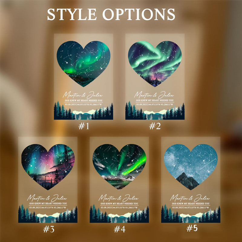 Personalized God Knew My Heart Needed You Star Map LED Night Light with Name and Date Valentines Day Gift Anniversary Gift Romantic Gift for Couple