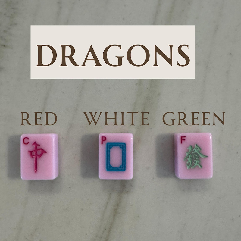 Personalized Mahjong Tile Keychain Pink Tile Monogrammed Mah Jongg Gift