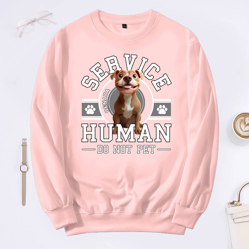 Personalized Dog Lover Service Human Cartoon Classic Sweatshirts