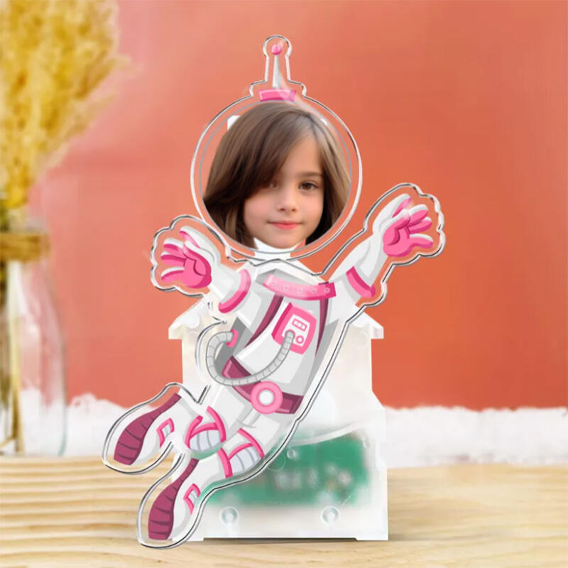 Personalized Acrylic Stand Custom Photo Spaceman Design Attractive Gift for Kids Geek Lover