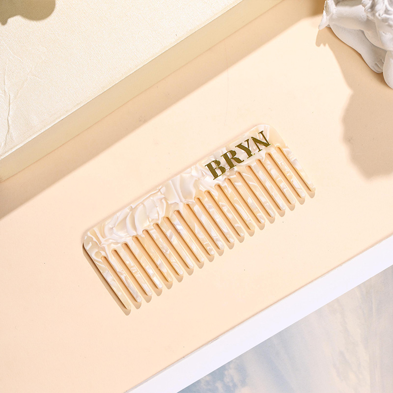 Personalized Amber Hair Comb Custom Initial Acetate Hair Comb Marble Hair Comb Wedding Bridesmaid Gift Portable Pocket Hair Comb, Bridal Gift