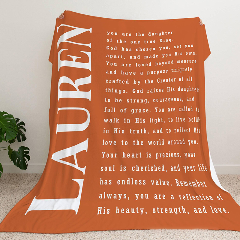 Personalized God has Chosen you Throw Blanket with Custom Name Faith Home Decor Religious Gift Christian Gift 