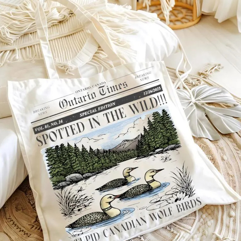 Personalized HR "I'm Coming To The Cottage" Design Hockey Tote Bag with Custom Style For Movie Book Fans Gift