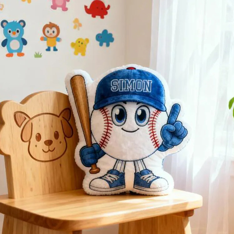 Personalized Baseball Pillow with Custom Name A Must-Have Gift for Sports Fans and Kids