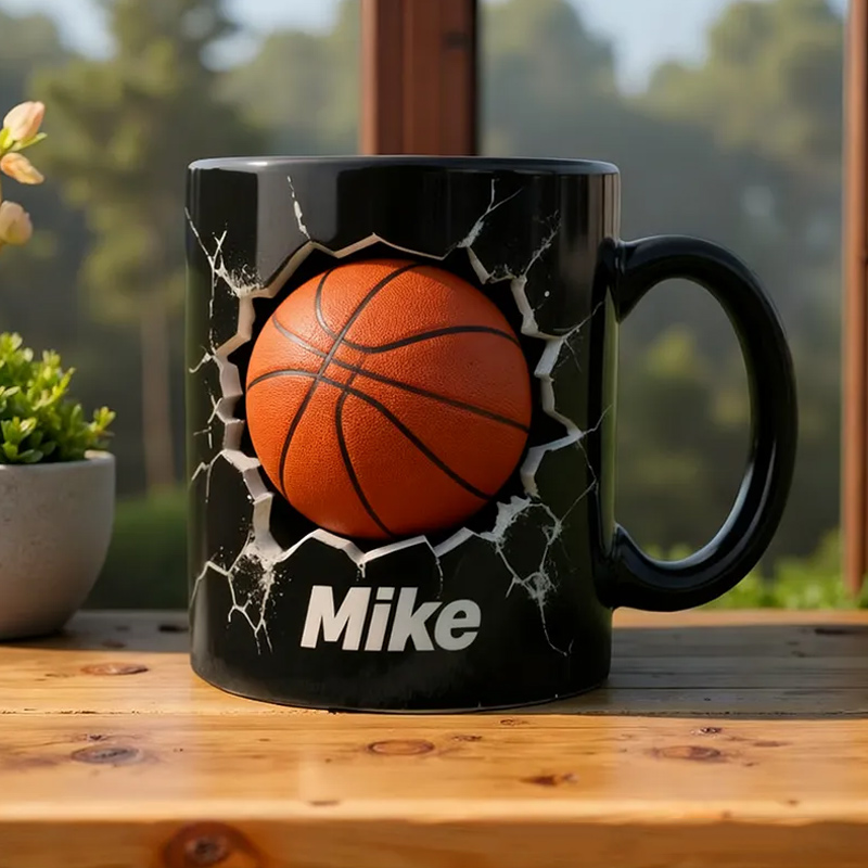 Personalized Soccer Basketball Volleyball and Golf Ball Mug with Custom Name Perfect Gift for Sports Fans and Players