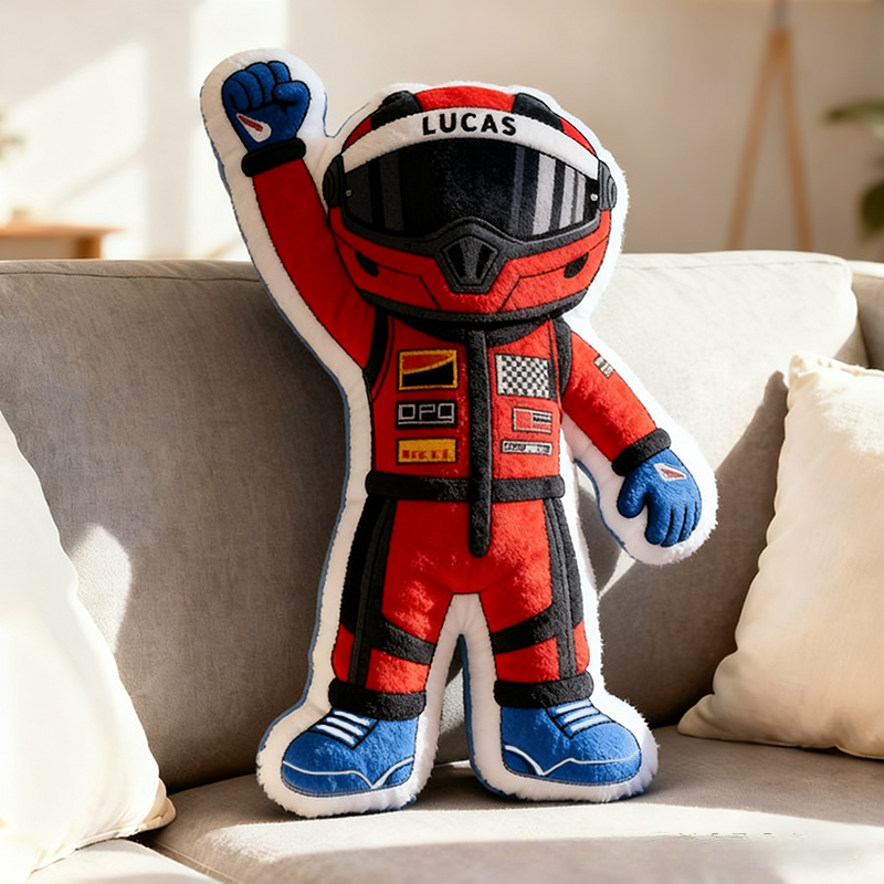 Personalized Winning Racer Throw Pillow Custom Name Graphic 3D Print Design Cushion Gift for Racers and Racing Lovers