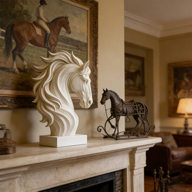 3D Printed Horse Head Home Decor Gift for Equestrian Enthusiasts