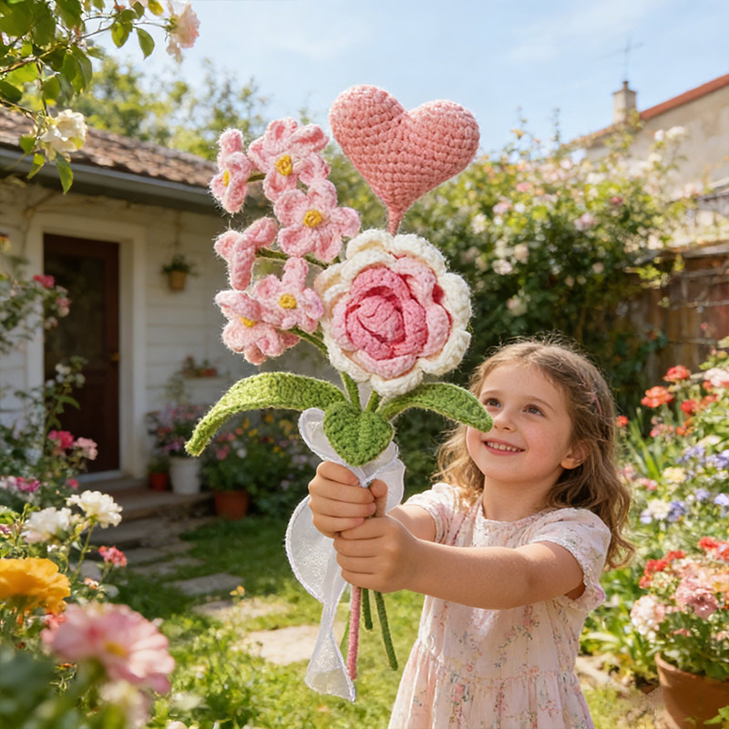 Crocheted Flowers Mother's Day Flowers Gifts for Mom Floral Gifts