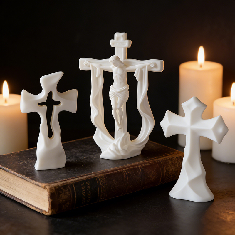 Personalized Christian Ornaments 3D-Printed Christian Home Decor Crucifix, Dove of Peace, Cross Easter Gifts