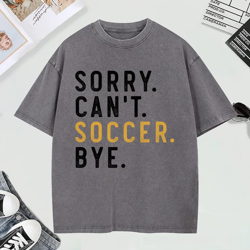 Personalized Soccer Washed T-Shirt – Custom Sporty Design for Soccer Lovers