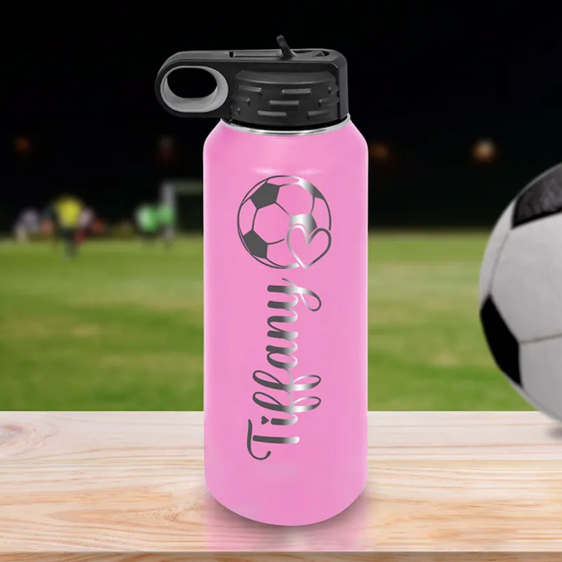 Personalized Soccer Water Bottles with Custom Names Perfect for Players and Fans