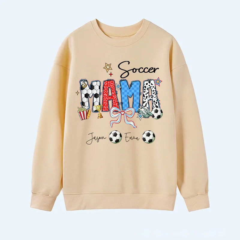 Personalized Soccer Sweatshirt with Custom Name and Design for Mom Nana and More