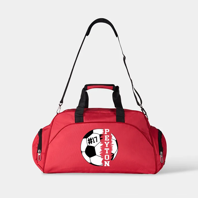 Personalized Soccer Duffel Bag with Custom Name and Number Design