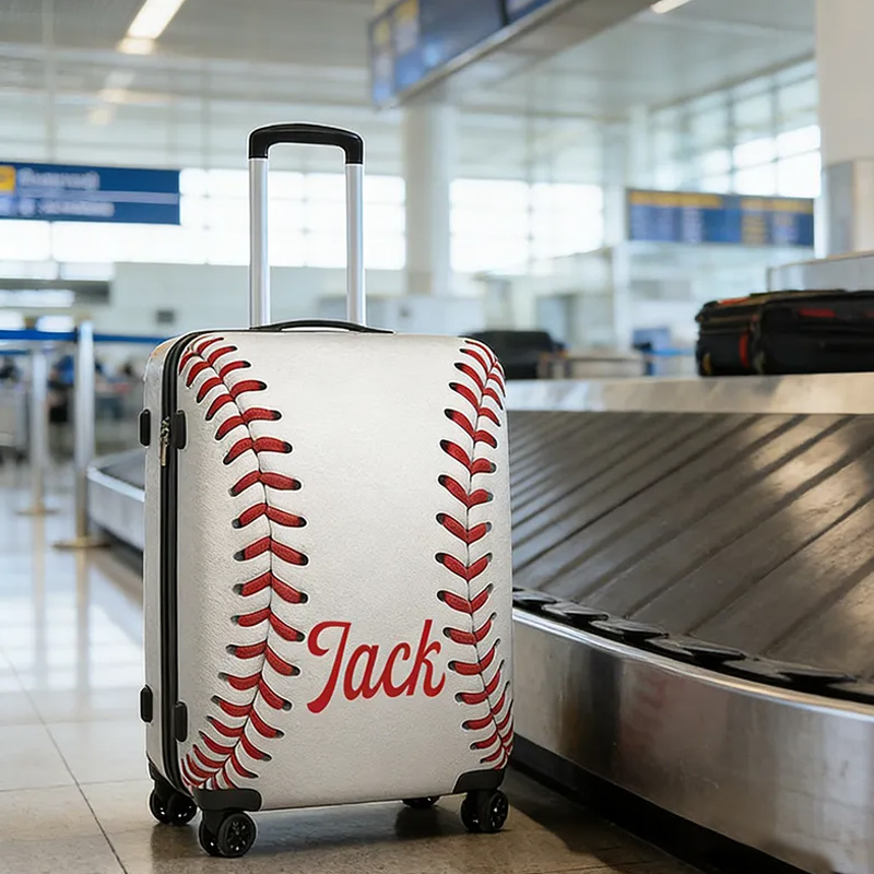 Personalized Baseball Luggage Cover with Custom Name for Sports Fans