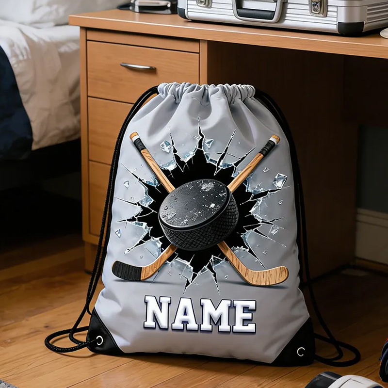 Personalized Ice Hockey Organizer Bag with Custom Name Design