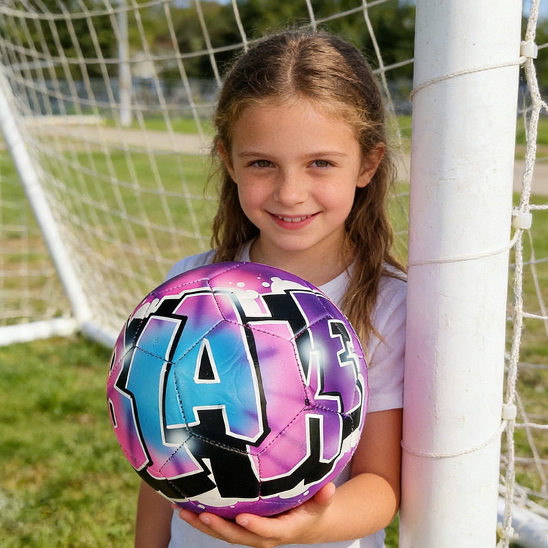 Personalized Soccer Ball Airbrush Graffiti Soccer Ball Sports Gift Custom Name