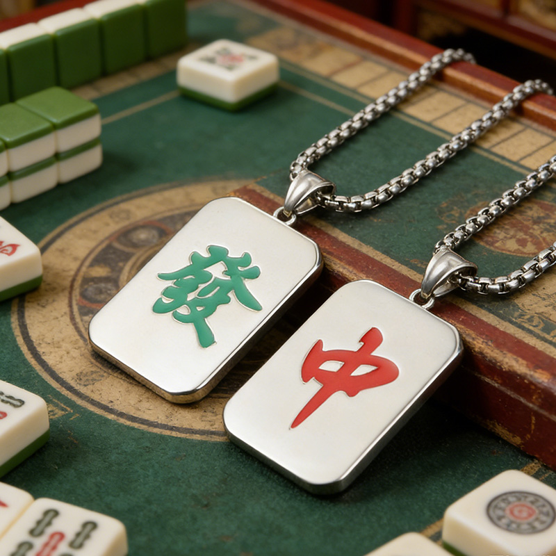 Personalized Mahjong Necklace Gift for Mahjong Lovers