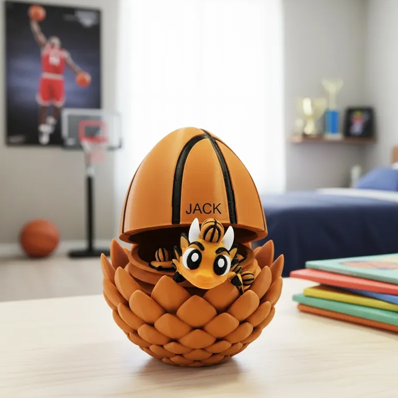 Personalized 3D Basketball Dragon and Egg Basketball the Perfect Gift for Basketball Loving Kids
