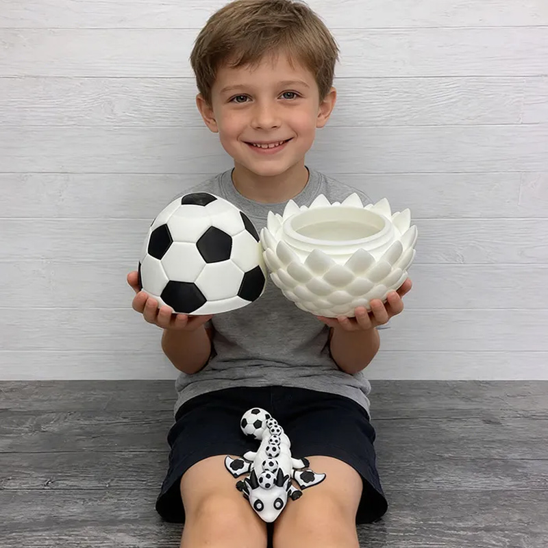 Personalized 3D Soccer Dragon and Egg Soccer the Perfect Gift for Soccer Loving Kids