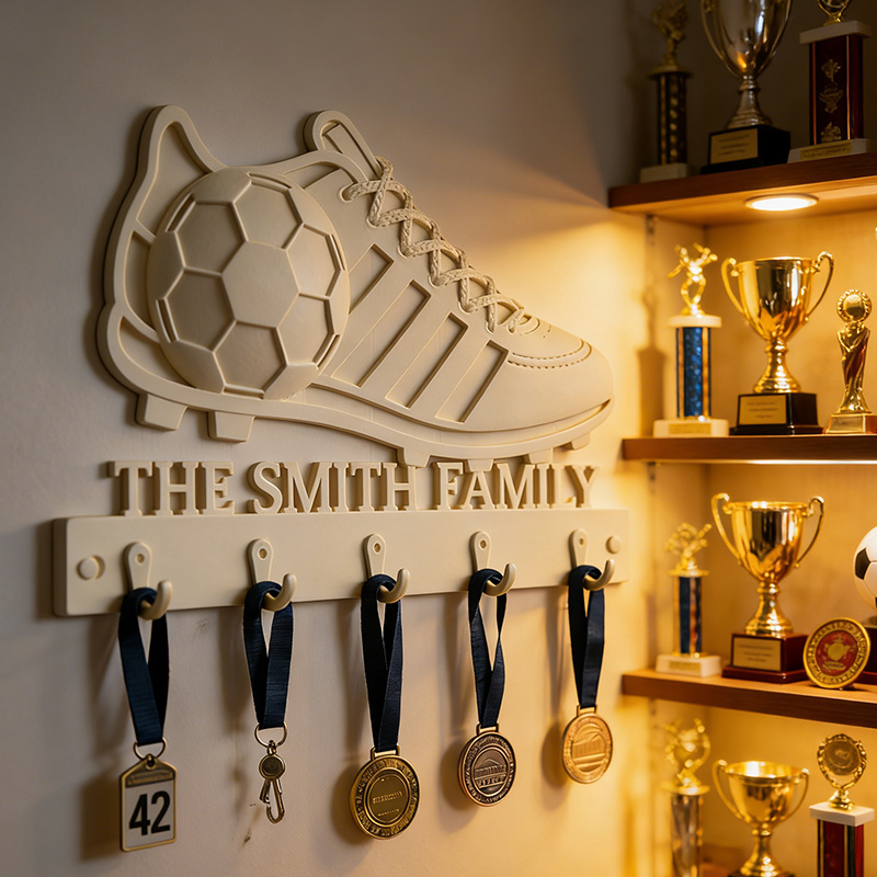 Personalized Soccer Shoes Keychain Medal Custom Soccer Shoes Keychain Custom Text