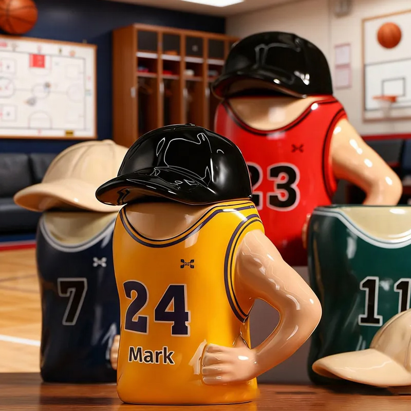 Personalized Jersey Ceramic Mug Basketball Player Jersey Custom Name Gift for Sport Lovers