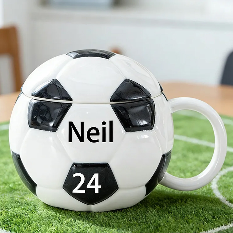 Personalized Soccer Baseball Cups Custom Name and Number Gift for Soccer Baseball Lovers