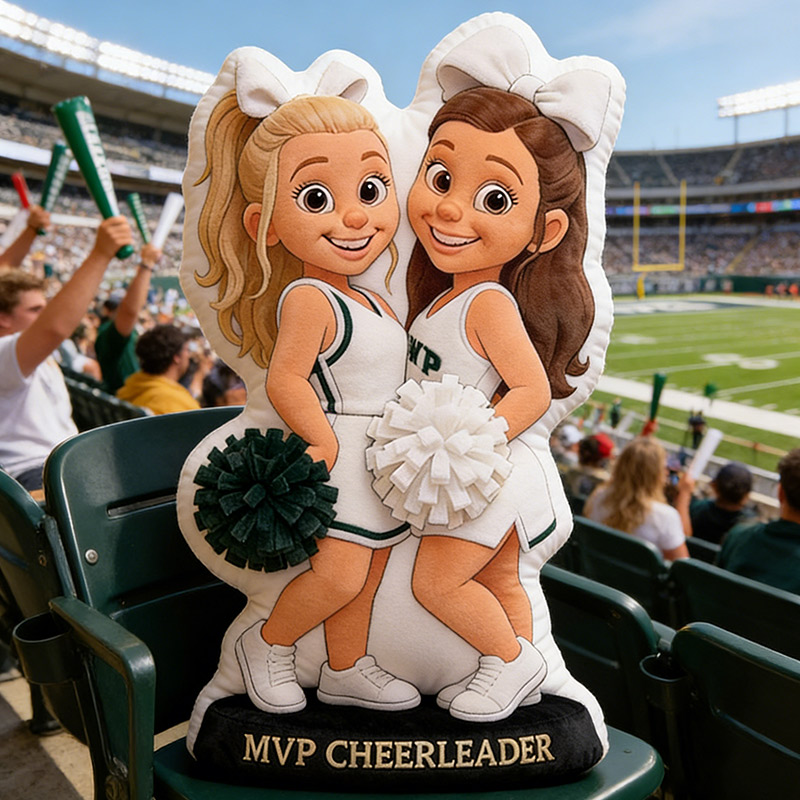 Personalize Cheerleader Pillow Graphic 3D Print Cheer Team Gift Cheerleader Gift Custom Photo
